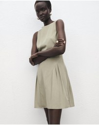 M.N.G - Boat-Neck Dress With Pleats