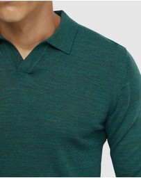 Oxford - Blair V-Neck Merino Wool Polo