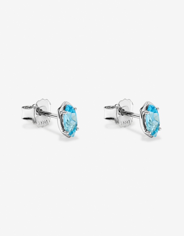 Michael Hill - Marquise-Cut Swiss Blue Topaz Stud Earrings in Sterling Silver