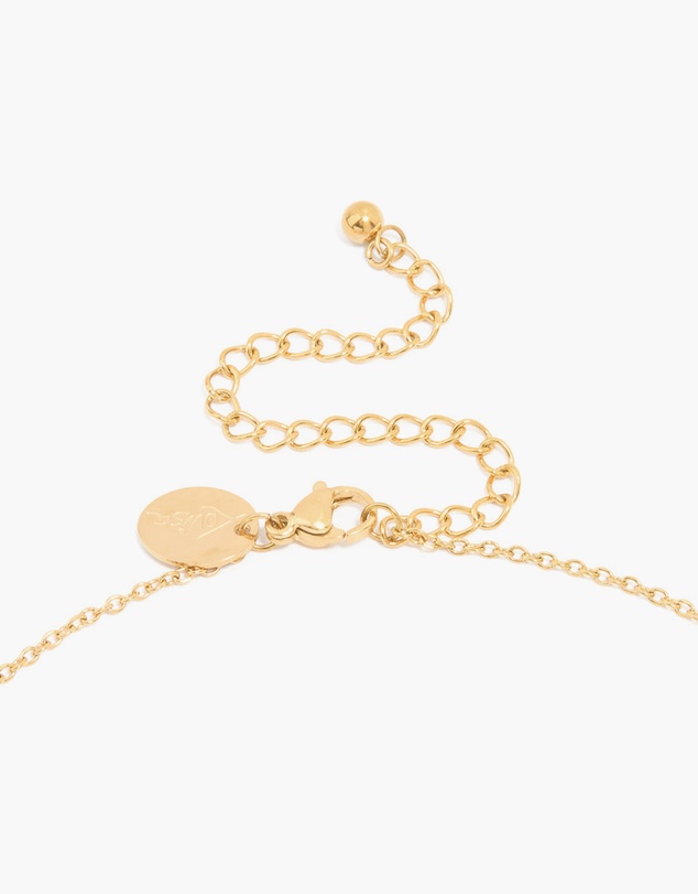 Lovisa - Waterproof Gold Plated Stainless Steel Large Bubble Letter A Necklace