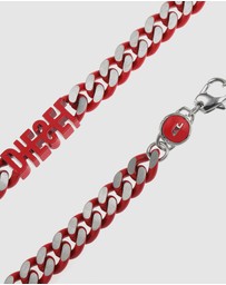Diesel - Steel Red Necklace