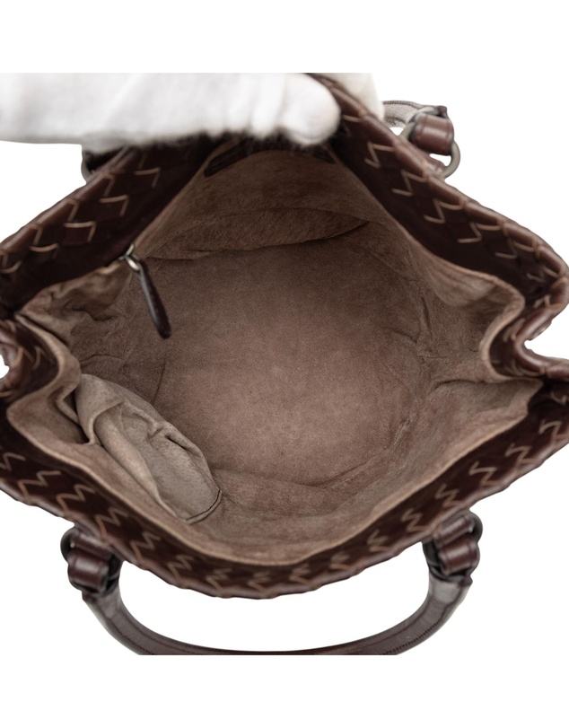 Pre-Loved by Azura Reborn - Pre-Loved Bicolor Nappa Intrecciato Bucket Bag