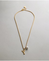 Zahar - Pearl Letter Y Necklace