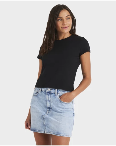 Roxy - Womens Base Rib Crew Neck T-Shirt