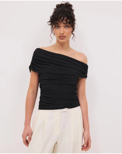 Calli - Aurelia Off Shoulder Mesh Top