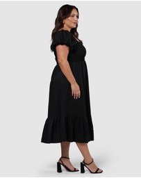 Pink Dusk by Curve Project - Electric Feel Midi Dress