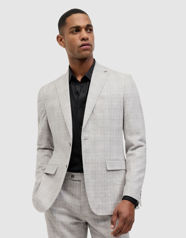 Politix - Windowpane Check Tailored Jacket
