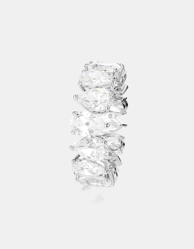 Swarovski - Matrix Vittore Ring, Pear Cut, White, Silver-Tone Finish
