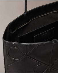 Calvin Klein - Embossed Allover Monogram Logo Tote Bag