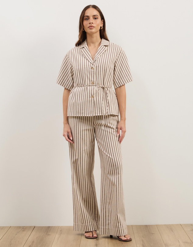 Atmos&Here - Niva Striped Relaxed Pants