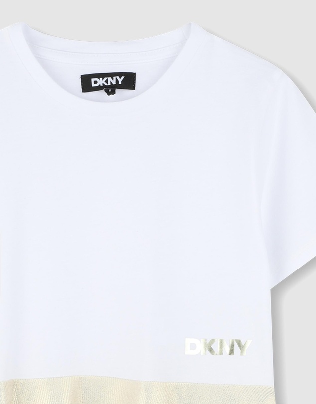 DKNY - Two-Tone Logo T-Shirt Dress - Kids-Teens