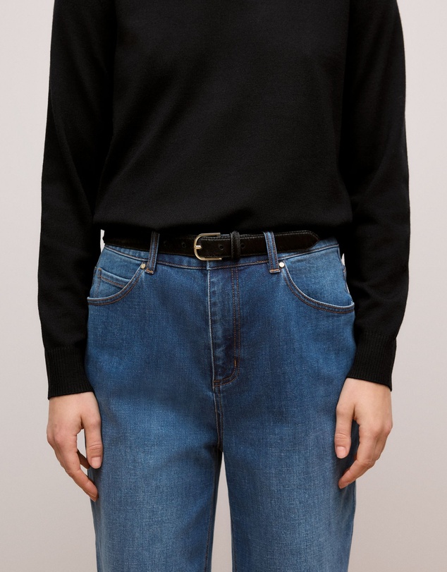 Trenery - Corra Pony Hair Belt in Black