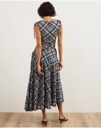 Atmos&Here - Kara Asymmetric Mesh Maxi Dress