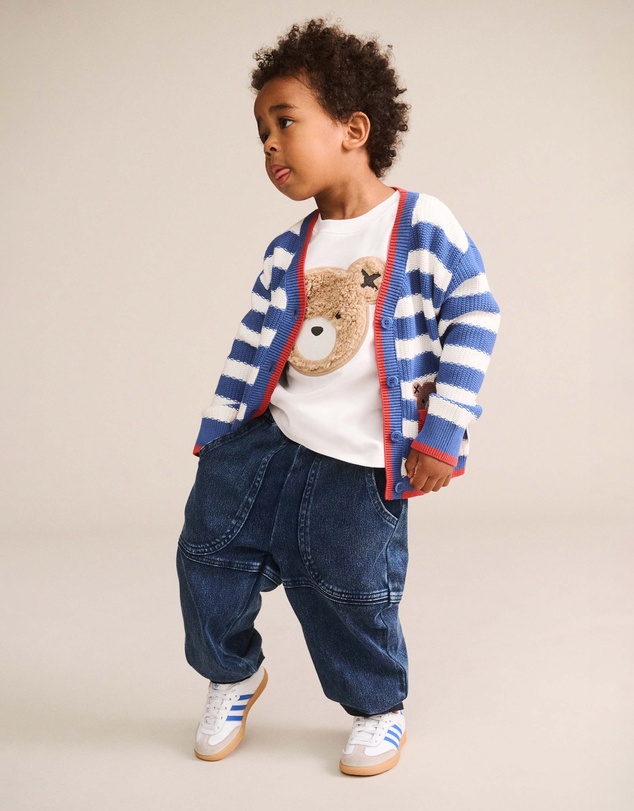 Huxbaby - Knit Denim Pocket Pants - Babies-Teens