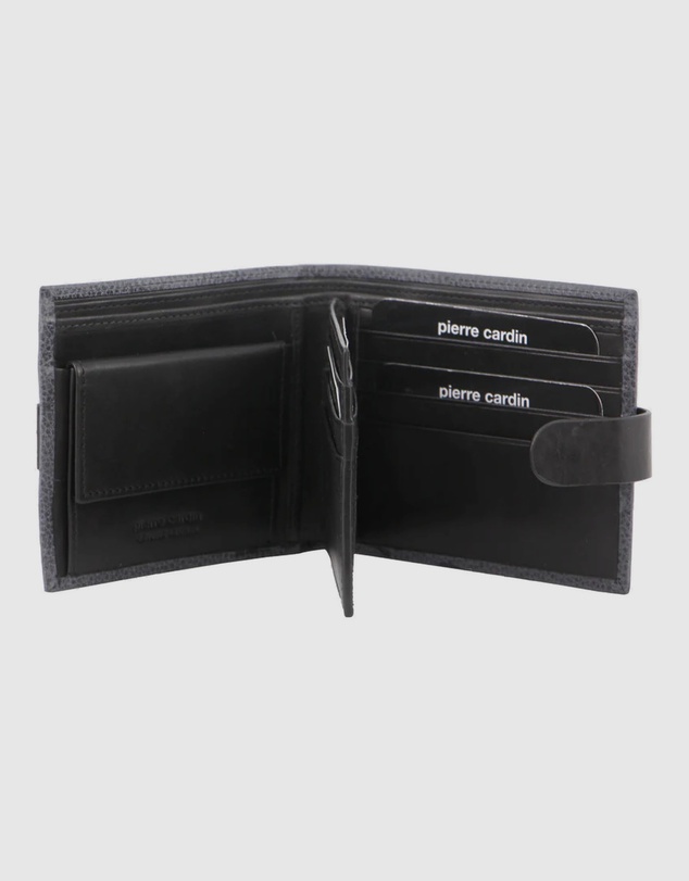 Pierre Cardin - Woven-Embossed Leather Tab Wallet with RFID