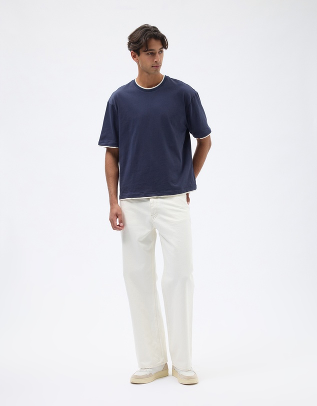 AERE - Contrast Layered T Shirt