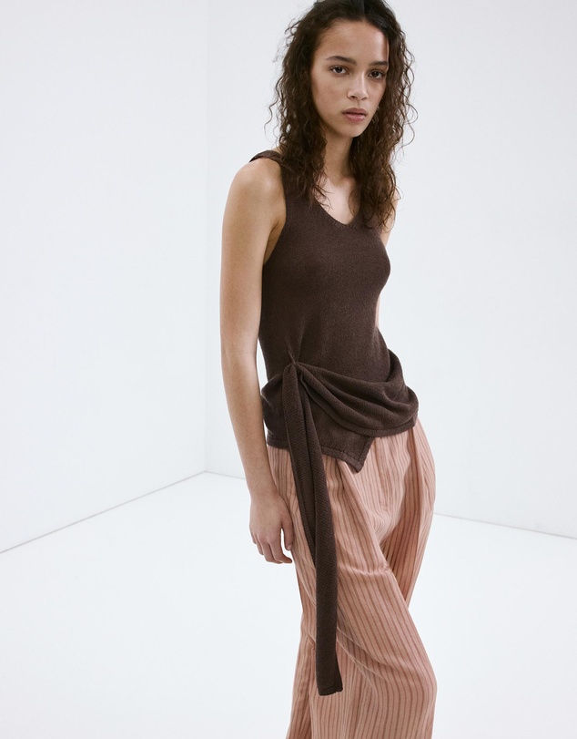 M.N.G - Knitted Top with Knot Detail