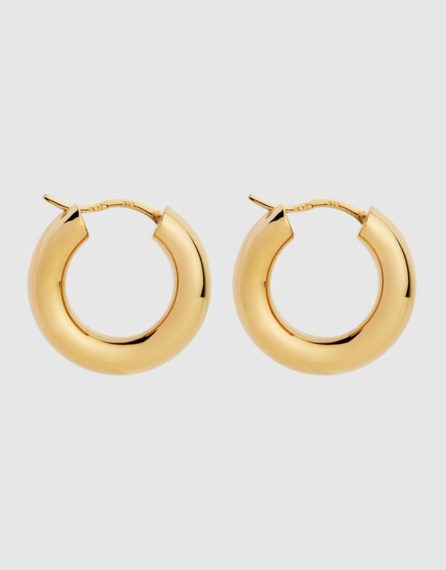 Najo - Cocoon Yellow Gold Hoop Earring