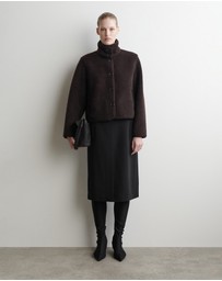 COS - Funnel-Neck Teddy Jacket