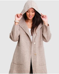 Belle & Bloom - Walk This Way Wool Blend Hooded Coat