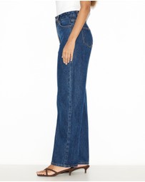 Dazie - Paris High Waisted Straight Leg Denim Jeans