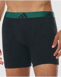 adidas Sportswear - 3 Pack Active Flex Cotton Boxer Brief Underwear