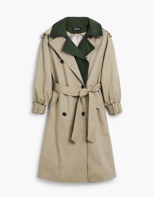 Desigual - Detachable two-tone trench coat