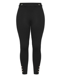 City Chic - Plus size Party Fever Pant - black