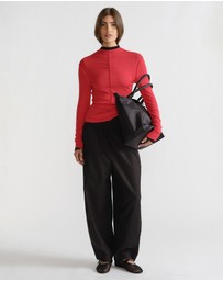 Decjuba - D-Luxe Semi Sheer Long Sleeve Top