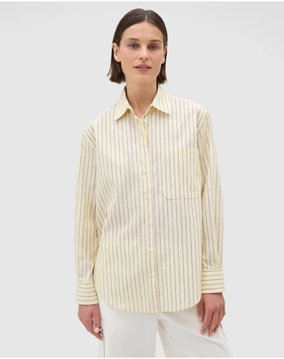 Oroton - Butter Stripe Shirt