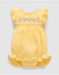 Purebaby - Embroidered Bodysuit -Kids-Babies
