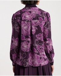 David Lawrence - Garnet Silk Blouse