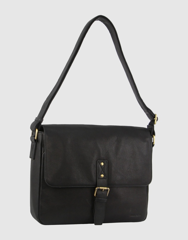 Pierre Cardin - Leather Business Bag with Laptop Sleeve