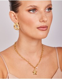 Zoe Olivia - Waterproof Pearl and Starfish Link Necklace