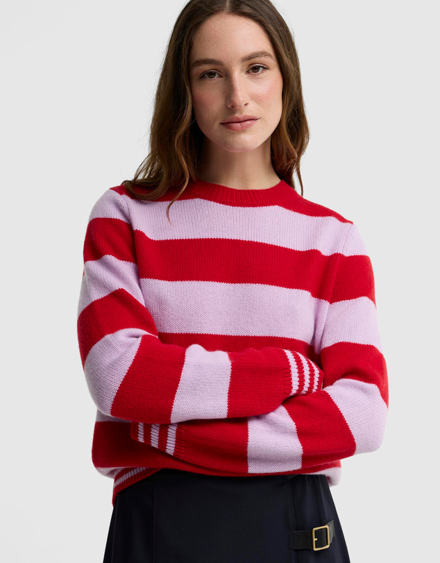 Barbour - Woodhouse Striped Cashmere Blend Knitted Jumper