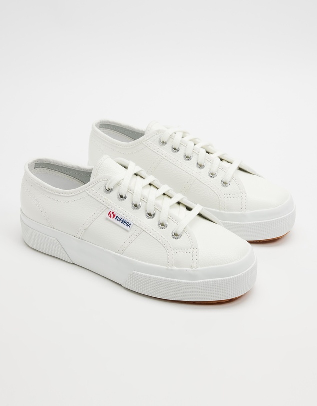 Superga - 2740 Platform Tumbled Leather Sneakers
