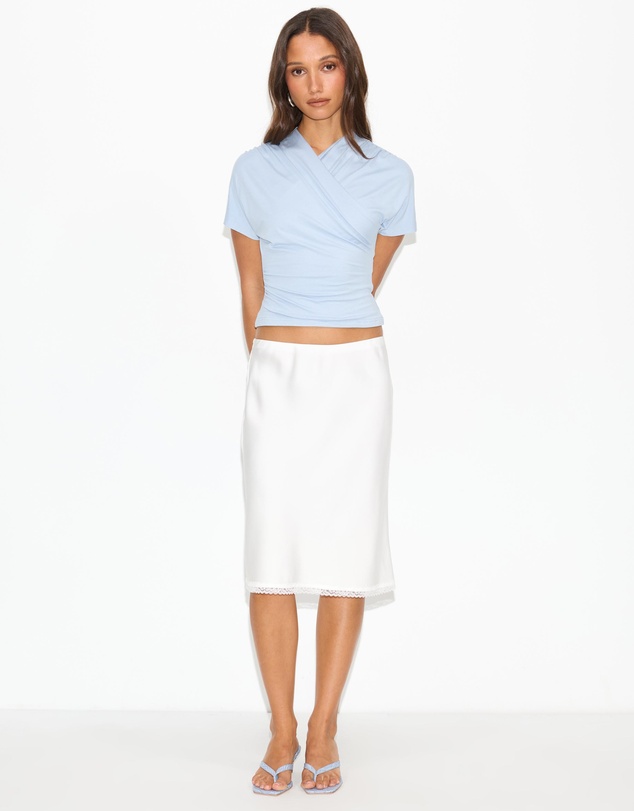 Dazie - Alice Satin Midi Skirt