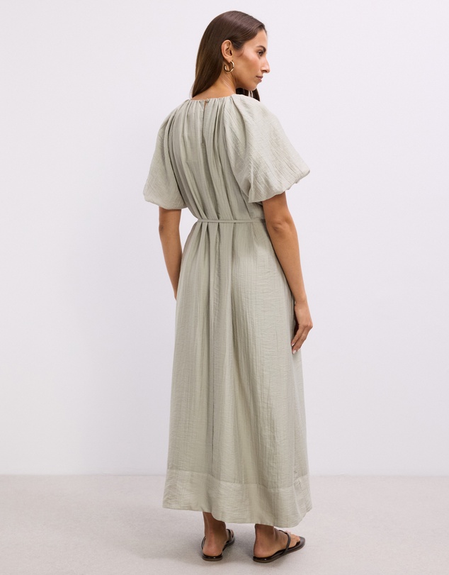 The Fated - Noa Puff Sleeve Midi Dress