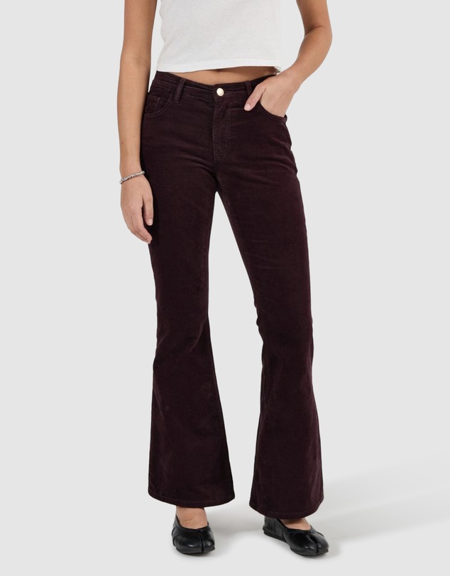 Rolla's - Downtown Flare Jean - Velvet Dark Cherry