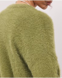 Calli - Rae Fluffy Knit Cardigan
