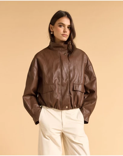 MVN - Soft Faux Leather Jacket