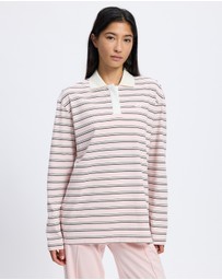 adidas Originals - Striped Oversized LS Polo