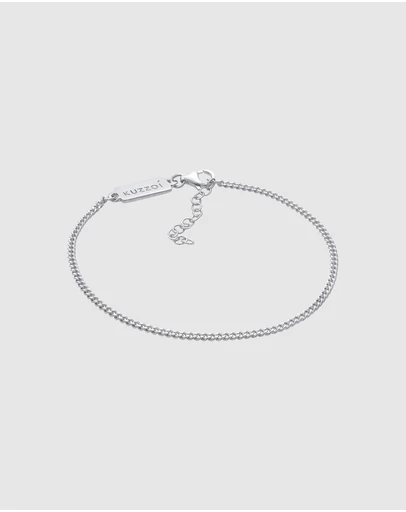Kuzzoi - ICONIC EXCLUSIVE - Classic Curb Chain Bracelet in 925 Sterling Silver