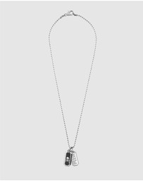 Philipp Plein - PLEIN TAG Stainless Steel Double Tag Necklace