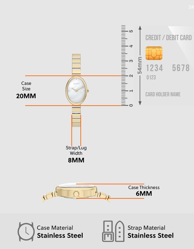 Skagen - Anita Oval Two Tone Analogue Watch