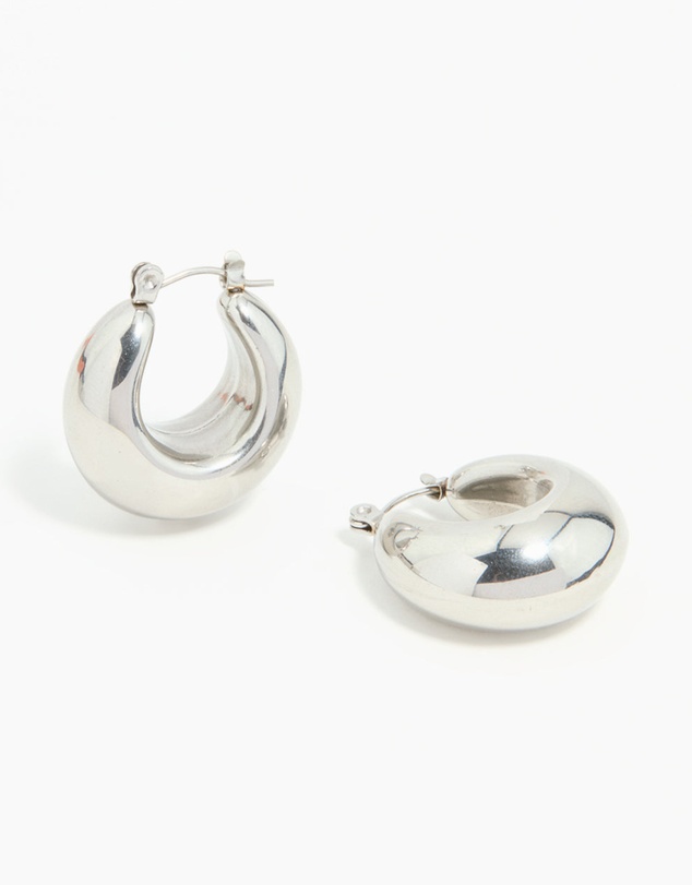 Lovisa - Waterproof Stainless Steel Full Bubble Hoop Earrings