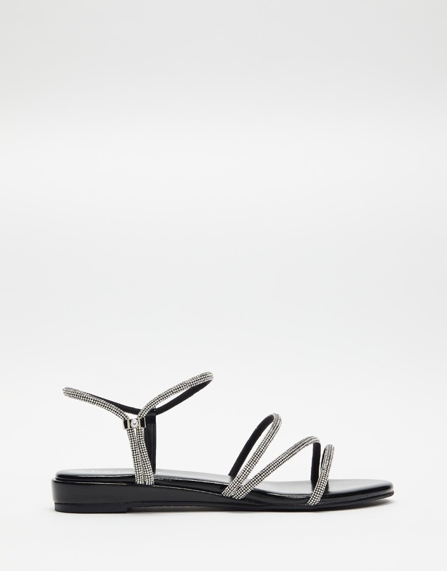 Holster - Viva Strappy Low Wedge - Black - Women's