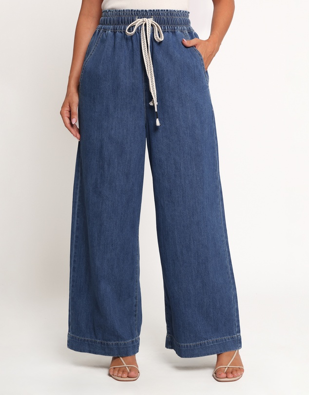 Petal & Pup - Jenni Wide Leg Pant - Denim