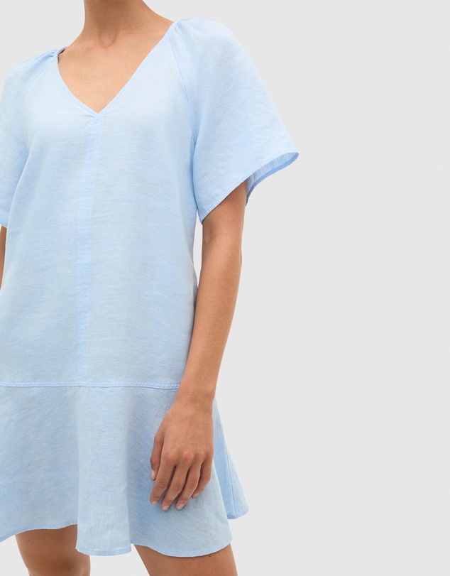 Seed Heritage - Core Linen Flutter Mini Dress