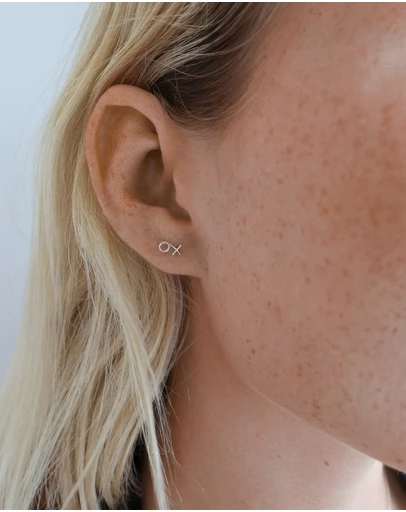 Luna Rae - Sterling Silver - Kiss Hug Studs